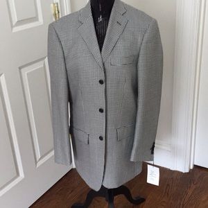 Men’s Wool and silk houndstooth blazer